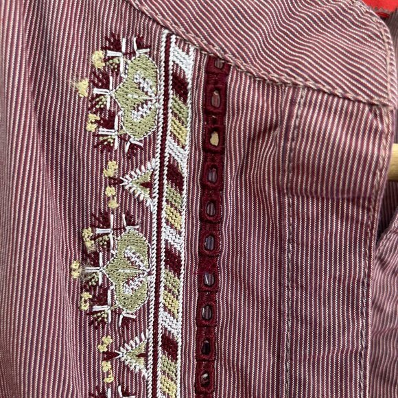 Sundance Womens 14 Purple Embroidered Pullover Tunic Top Long Sleeve Shirt - Picture 8 of 10